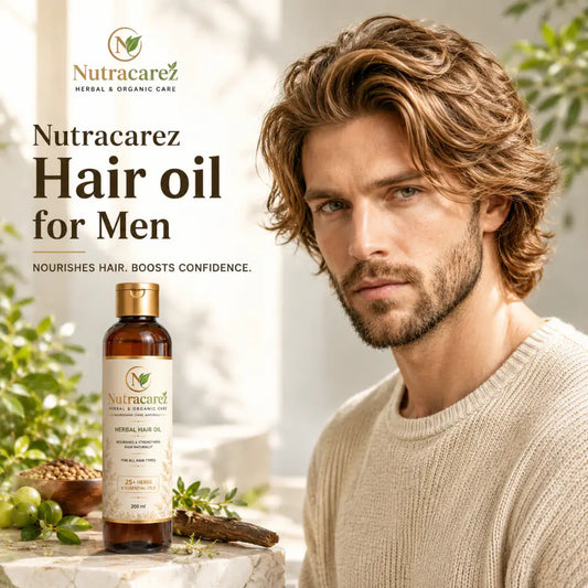 NutraCarez Herbal Hair Oil  for Hair Fall Control, Hair Growth & Scalp Nourishment | 200ml